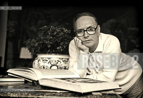 Photo Cosima Scavolini/Splashnews.Rome Nineties.Composer Ennio Morricone posing in his house in Rome in the nineties.In the photo Ennio Morricone ©Cosima Scavolini/Rosebud2