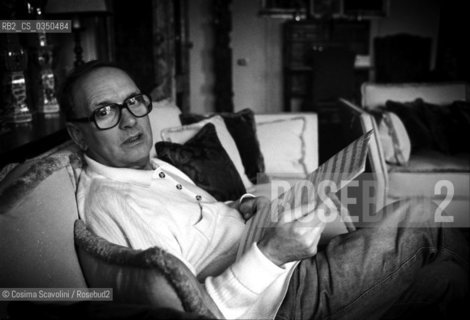 Italian Composer Ennio Morricone pictured in his house in Rome in the nineties ©Cosima Scavolini/Rosebud2