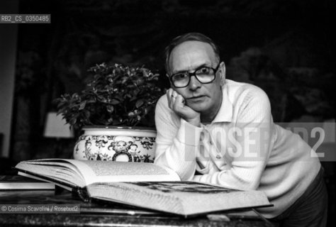 Italian Composer Ennio Morricone pictured in his house in Rome in the nineties ©Cosima Scavolini/Rosebud2