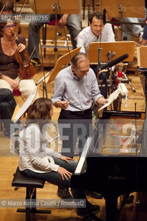 ORCHESTRA MOZART CLAUDIO ABBADO direttore.HÉLÈNE GRIMAUD pianoforte Bologna, Auditorium Manzoni  31 Maggio 2011 durante le prove ©Marco Nirmal Caselli/Rosebud2