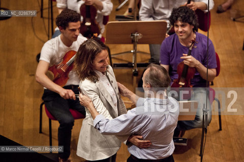 ORCHESTRA MOZART CLAUDIO ABBADO direttore.HÉLÈNE GRIMAUD pianoforte Bologna, Auditorium Manzoni  31 Maggio 2011 durante le prove ©Marco Nirmal Caselli/Rosebud2