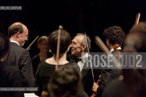 MAHLER CHAMBER ORCHESTRA.ORCHESTRA MOZART.CLAUDIO ABBADO, direttore.MARTHA ARGERICH, pianoforte.Estonian Philharmonic Chamber Choir  14/04/2011 Ferrara Teatro Comunale ©Marco Nirmal Caselli/Rosebud2
