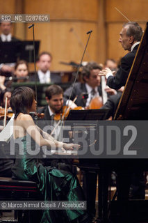 Claudio Abbado conductor Yuja Wang piano FERRARA MUSICA Teatro comunale di Ferrara 2010 ©Marco Nirmal Caselli/Rosebud2