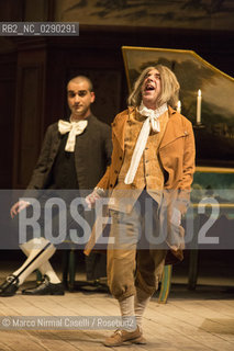 Teatro Comunale di Ferrara PROSA 14/2/2014 SILVIO ORLANDO.IL NIPOTE DI RAMEAU di Denis Diderot.adattamento Edoardo Erba, Silvio Orlando.con Silvio Orlando, Amerigo Fontani, Maria Laura Rondanini.regia Silvio Orlando.scene Giancarlo Basili.costumi Giovanna Buzzi.clavicembalista Luca Testa.Produzione Cardellino srl ©Marco Nirmal Caselli/Rosebud2