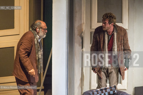 Teatro Comunale di Ferrara  stagione 2014/15 Prosa 6 novembre 2014  IL VISITATORE di Éric-Emmanuel Schmitt.con Alessandro Haber e Alessio Boni.e con Nicoletta Robello Bracciforti, Alessandro Tedeschi.regia Valerio Binasco.musiche Arturo Annecchino .scene Carlo De Marino .costumi Sandra Cardini.produzione Goldenart ©Marco Nirmal Caselli/Rosebud2