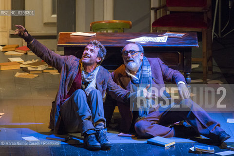 Teatro Comunale di Ferrara  stagione 2014/15 Prosa 6 novembre 2014  IL VISITATORE di Éric-Emmanuel Schmitt.con Alessandro Haber e Alessio Boni.e con Nicoletta Robello Bracciforti, Alessandro Tedeschi.regia Valerio Binasco.musiche Arturo Annecchino .scene Carlo De Marino .costumi Sandra Cardini.produzione Goldenart ©Marco Nirmal Caselli/Rosebud2