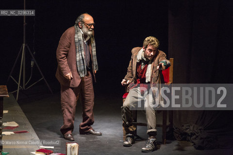 Teatro Comunale di Ferrara  stagione 2014/15 Prosa 6 novembre 2014  IL VISITATORE di Éric-Emmanuel Schmitt.con Alessandro Haber e Alessio Boni.e con Nicoletta Robello Bracciforti, Alessandro Tedeschi.regia Valerio Binasco.musiche Arturo Annecchino .scene Carlo De Marino .costumi Sandra Cardini.produzione Goldenart ©Marco Nirmal Caselli/Rosebud2