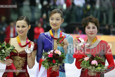 figure skating ladies- shizuka arakawa jpn gold, sasha cohen usa, silver, irina slutskaya, rus, bronze ©Alberto Ramella/Rosebud2