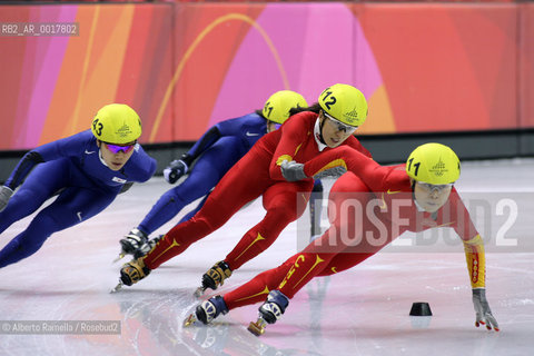 china wang meng and yang yang against korean jin sun yu and choi eun kyung of korea in short track 1000m ladies final ©Alberto Ramella/Rosebud2