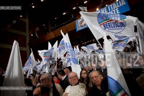 torino, 17-02-2012 campagna elettorale del popolo delle libertà. interviene silvio berlusconi ©Alberto Ramella/Rosebud2