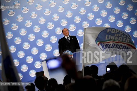 torino, 17-02-2012 campagna elettorale del popolo delle libertà. interviene silvio berlusconi ©Alberto Ramella/Rosebud2