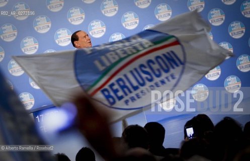torino, 17-02-2012 campagna elettorale del popolo delle libertà. interviene silvio berlusconi ©Alberto Ramella/Rosebud2