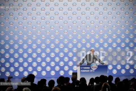 torino, 17-02-2012 campagna elettorale del popolo delle libertà. interviene silvio berlusconi ©Alberto Ramella/Rosebud2