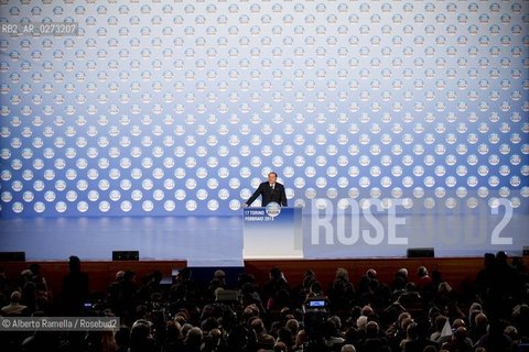 torino, 17-02-2012 campagna elettorale del popolo delle libertà. interviene silvio berlusconi ©Alberto Ramella/Rosebud2