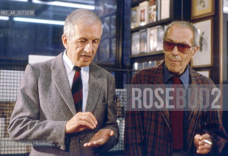 FRUTTERO E LUCENTINI ALLA LIBRERIA DELLA STAMPA PER UNA CONFERENZA NEL 1998.. ©Alberto Ramella/Rosebud2