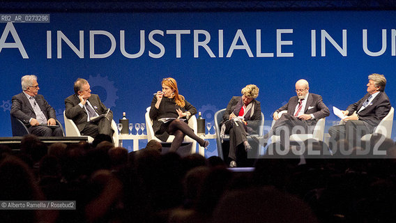 Torino Oval Lingotto, 13.04.13, convegno confindustria, Piccola Industria unitalia Industriale in unEuopa piu forte - nella foto tavola rotonda con i sindacati ©Alberto Ramella/Rosebud2