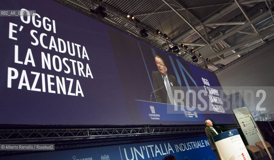 Torino Oval Lingotto, 13.04.13, convegno confindustria, Piccola Industria unitalia Industriale in unEuopa piu forte - nella foto Giorgio Squinzi Presidente Comfindustria ©Alberto Ramella/Rosebud2