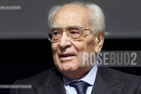 17.05.13 Torino, Salone Internazionale del Libro 2013, Nella foto: Incontro Emilio Colombo con Arrigo Levi e Rolando Picchioni ©Alberto Ramella/Rosebud2