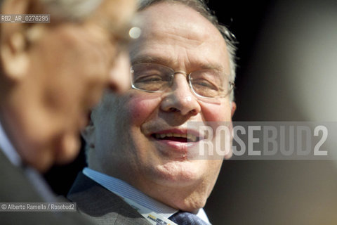 17.05.13 Torino, Salone Internazionale del Libro 2013, Nella foto: Incontro Emilio Colombo con Arrigo Levi e Rolando Picchioni ©Alberto Ramella/Rosebud2