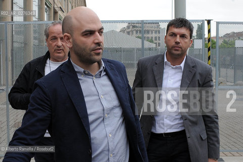 18/05/2013 Torino, Salone internazionaledel libro 2013.Nella foto Roberto Saviano arriva al Salone ©Alberto Ramella/Rosebud2