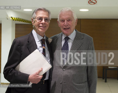 19.05.13 Torino, Salone Internazionale del Libro 2013, Nella foto: Gianluigi Gabetti, Ernesto Ferrero ©Alberto Ramella/Rosebud2