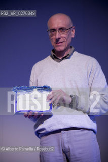 16/05/2013 Torino, Salone Internazionale del Libro. Nella foto premiazione premio. Nati Per Leggere La citta dei Lupi Blu  Marco Viale ©Alberto Ramella/Rosebud2