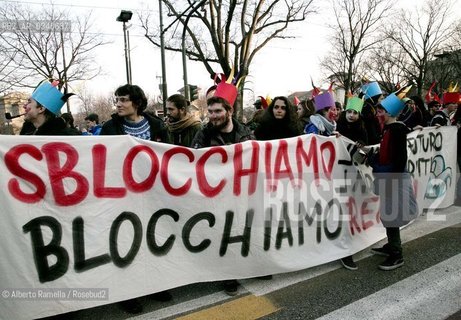 18.02.15, Torino, Politecnico, Matteo Renzi interviene allinaugurazione dellAnno Accademico 2014-15 - PROTESTA STUDENTI ©Alberto Ramella/Rosebud2