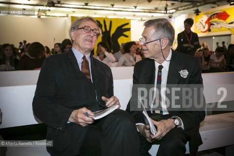 14/05/2015 Torino, Lingotto Fiere. Salone del Libro, nella foto Romaoi Montroni e Ernesto Ferrero ©Alberto Ramella/Rosebud2