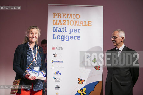 14/05/2015 Torino, Lingotto Fiere. Salone del Libro, premiazione concorso Nati per Leggere. nella foto Francesca Archinto ©Alberto Ramella/Rosebud2