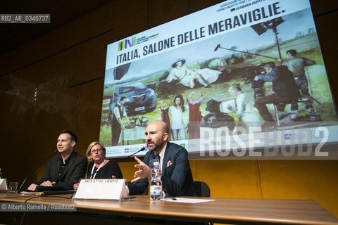 15/05/2015 Torino, Lingotto Fiere. Salone del Libro, nella foto Sebastian Fitzek e Donato Carrisi ©Alberto Ramella/Rosebud2