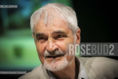 15/05/2015 Torino, Lingotto Fiere. Salone del Libro, nella foto Carlo Petrini e Serge Latouche ©Alberto Ramella/Rosebud2