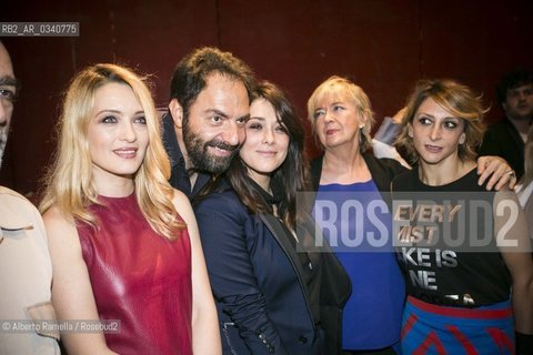 16/05/2015 Torino, Lingotto Fiere. Salone del Libro, nella foto Carolina Crescentini, Neri Marcorè e Valentina Lodovini ©Alberto Ramella/Rosebud2
