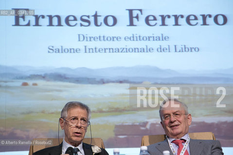 SALONE INTERNAZIONALE DEL LIBRO 2015, lunedi.  18.5.15 conferenza stampa finale - ernesto Ferrero ©Alberto Ramella/Rosebud2