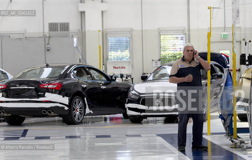 30.06.14, Grugliasco (To), Stabilimento Maserati, Ass Annuale Confindustria Torino - nella foto: Catena di montaggio Maserati ©Alberto Ramella/Rosebud2