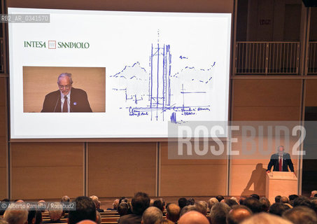 10.04.15, TORINO, Inaugurazione grattacielo CENTRO DIREZIONALE INTESA SANPAOLO, nella foto: cerimonia inaugurazione ©Alberto Ramella/Rosebud2