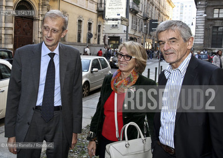 10.10.15, Torino, Portici di Carta 2015, Piero Fassino, Giovanna Milella Sergio Chiamparino ©Alberto Ramella/Rosebud2