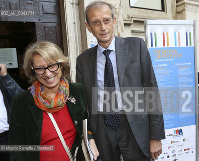 10.10.15, Torino, Portici di Carta 2015, Piero Fassino, Giovanna Milella ©Alberto Ramella/Rosebud2