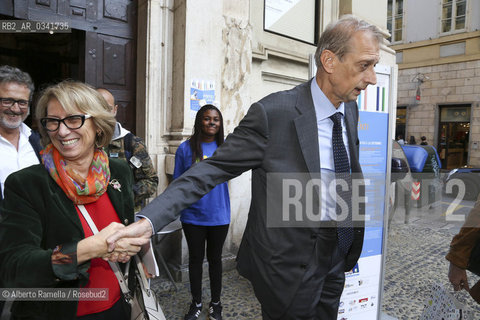 10.10.15, Torino, Portici di Carta 2015, Piero Fassino, Giovanna Milella ©Alberto Ramella/Rosebud2