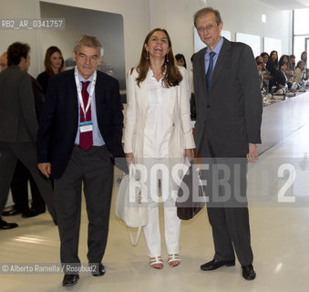 30.06.14, Grugliasco (To), Stabilimento Maserati, Ass Annuale Confindustria Torino - nella foto: Sergio Chiamparino, Piero Fassinoi, Licia Mattioli, pres confindustria Torino ©Alberto Ramella/Rosebud2