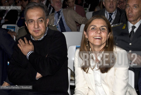 30.06.14, Grugliasco (To), Stabilimento Maserati, Ass Annuale Confindustria Torino - nella foto: Sergio Marchionne con Licia Mattioli, pres confindustria Torino ©Alberto Ramella/Rosebud2