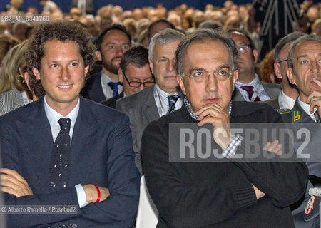 30.06.14, Grugliasco (To), Stabilimento Maserati, Ass Annuale Confindustria Torino - nella foto: John P.Elkann, Sergio Marchionne ©Alberto Ramella/Rosebud2