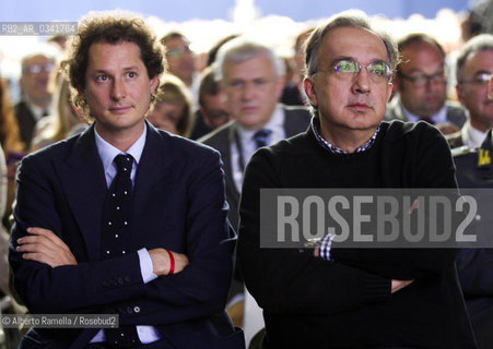 30.06.14, Grugliasco (To), Stabilimento Maserati, Ass Annuale Confindustria Torino - nella foto: John P.Elkann, Sergio Marchionne ©Alberto Ramella/Rosebud2