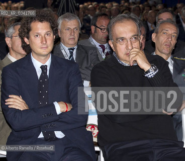 30.06.14, Grugliasco (To), Stabilimento Maserati, Ass Annuale Confindustria Torino - nella foto: John P.Elkann, Sergio Marchionne ©Alberto Ramella/Rosebud2