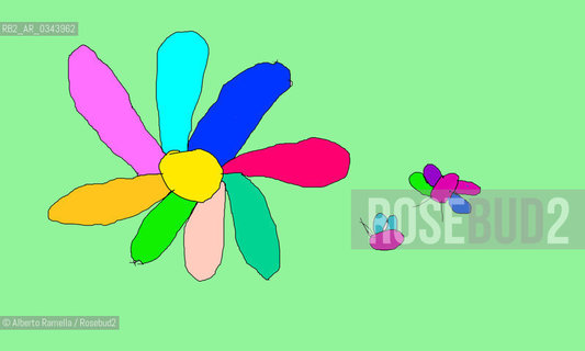 cartoons art work illustration - flower ©Alberto Ramella/Rosebud2