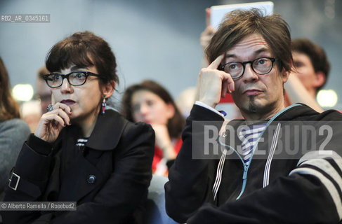 13.5.16, Torino, Lingotto Fiere, Salone del Libro 2016 - nella foto: evento LA SFIDA DELLE PERIFERIE. nella foto: Botto & Bruno ©Alberto Ramella/Rosebud2