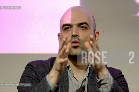 14/05/16, Torino, Lingotto Fiere, Salone del Libro 2016, nella foto: Gomorra dieci anni dopo, Roberto Saviano ©Alberto Ramella/Rosebud2