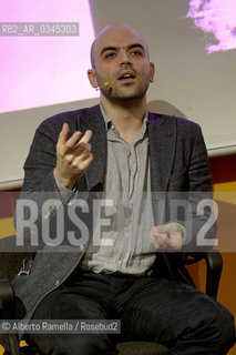 14/05/16, Torino, Lingotto Fiere, Salone del Libro 2016, nella foto: Gomorra dieci anni dopo, Roberto Saviano ©Alberto Ramella/Rosebud2