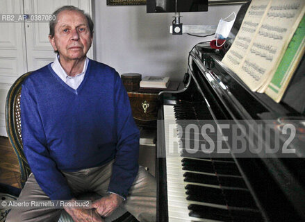 11.05.2020, Torino, Il critico musicale Giorgio Pestelli nella sua casa torinese. ©Alberto Ramella/Rosebud2