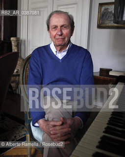 11.05.2020, Torino, Il critico musicale Giorgio Pestelli nella sua casa torinese. ©Alberto Ramella/Rosebud2