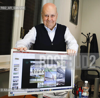 TORINO, 25.5.20.ilprof.Rodolfo Zich, ex rettore Politecnico Torino, nel suo ufficio Torion Wireless a Torino  ©Alberto Ramella/Rosebud2